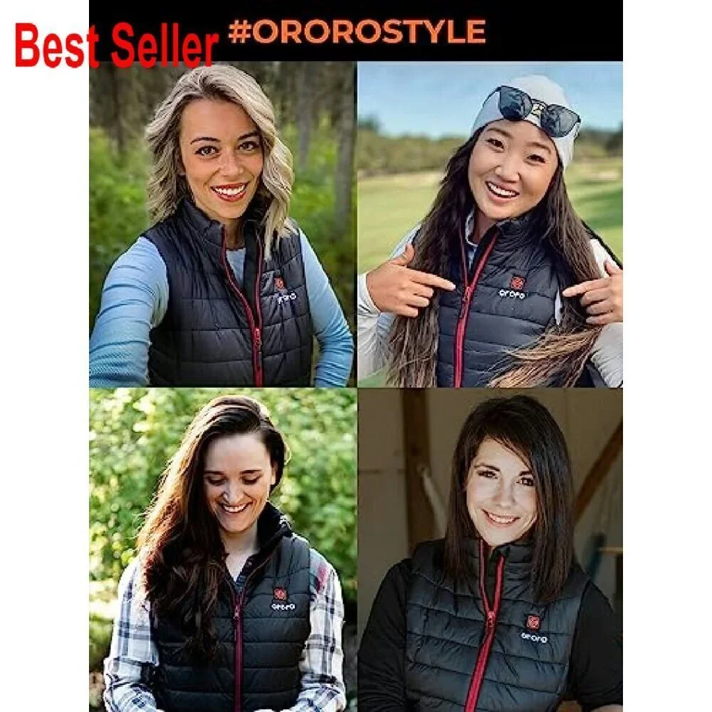 Lightweight Heated Puffer Vest USB-C Rechargeable Battery Classic Chic